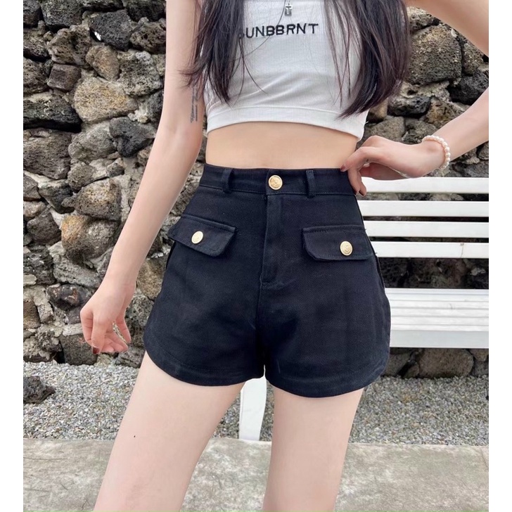 QUẦN SHORT THÔ GIẢ BÒ CÚC TÚI NẮP QUẢNG CHÂU MS17787