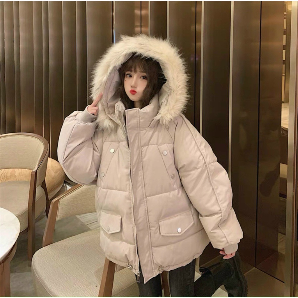 Áo Phao đại Hàn mã mới cúc siêu xinh, cute và ấm không hề nặng, mặc dáng rộng rất trend hiện nay