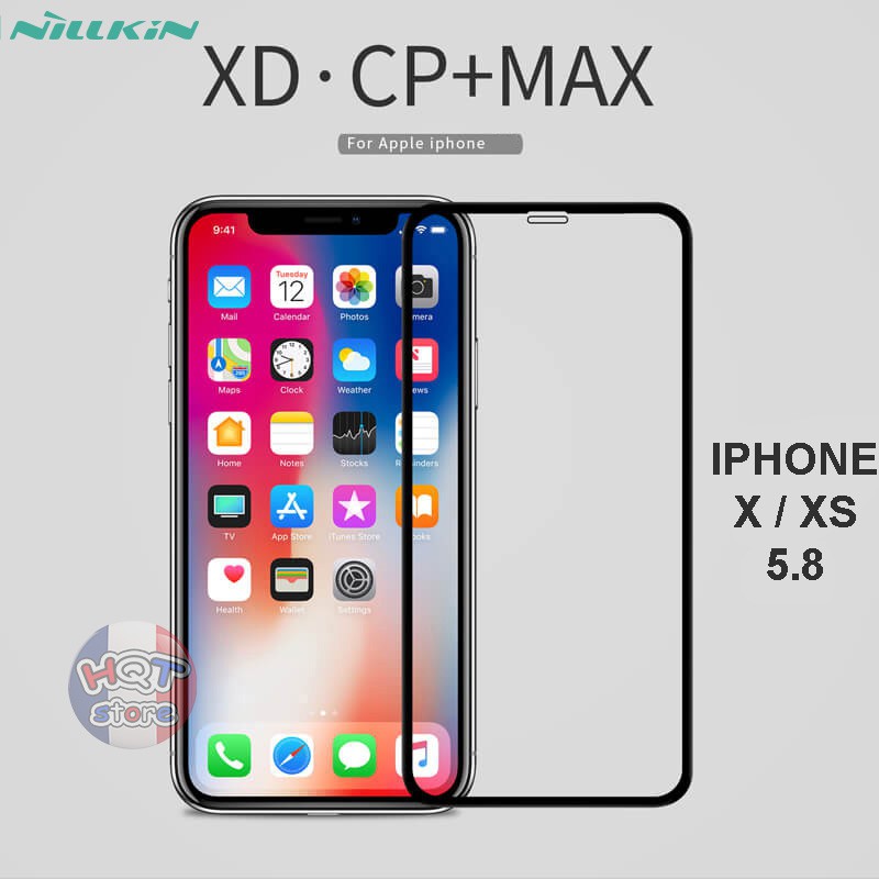 Miếng dán cường lực full màn hình Nillkin XD CP+ Max cho Iphone X / XS 5.8 Inch