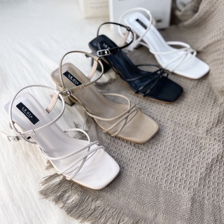 Sandal dây mảnh gót trụ 5cm