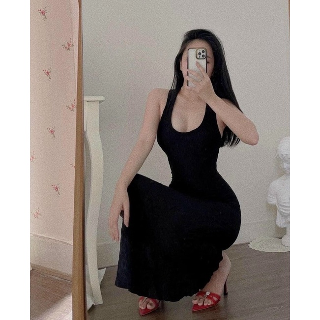 ĐẦM BODY LOE ĐEN 3 LỖ SIÊU SEXY