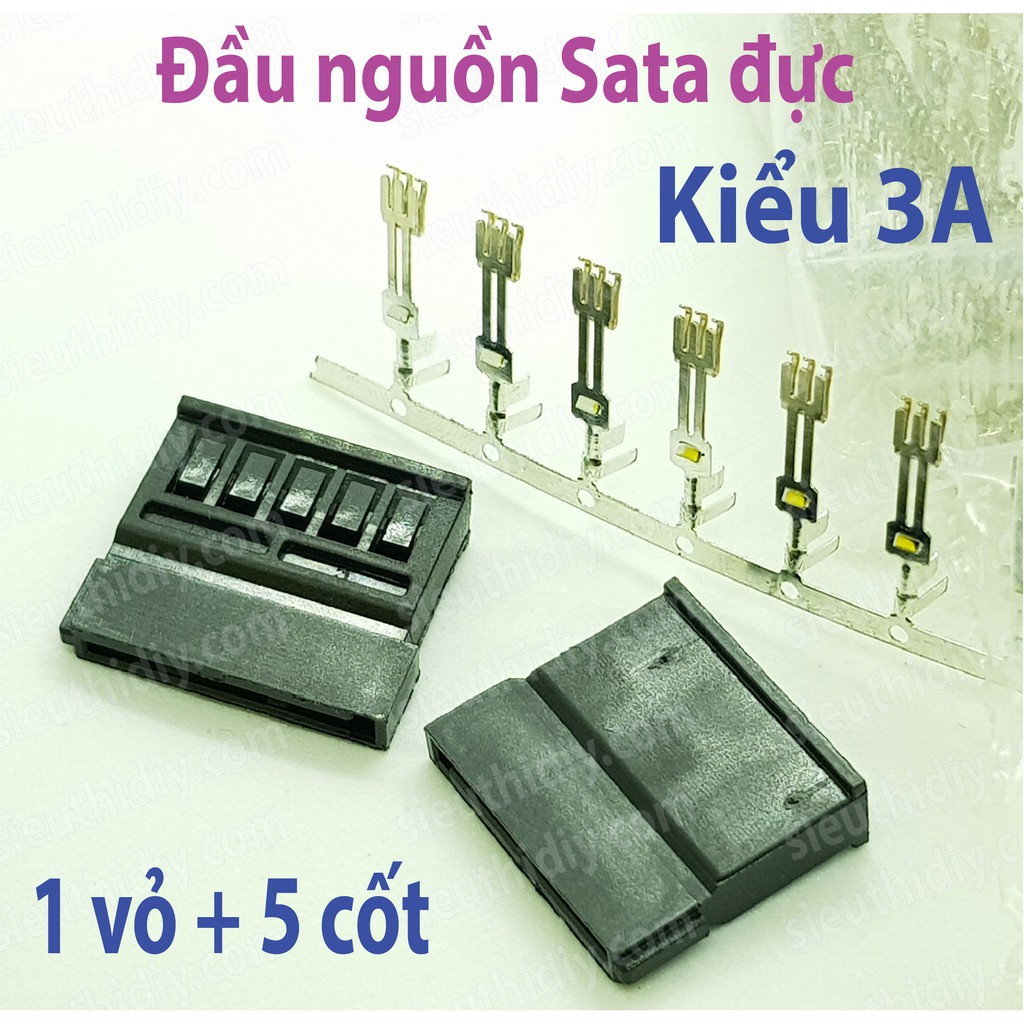 Đầu nguồn SATA đực/cái cho nguồn máy tính