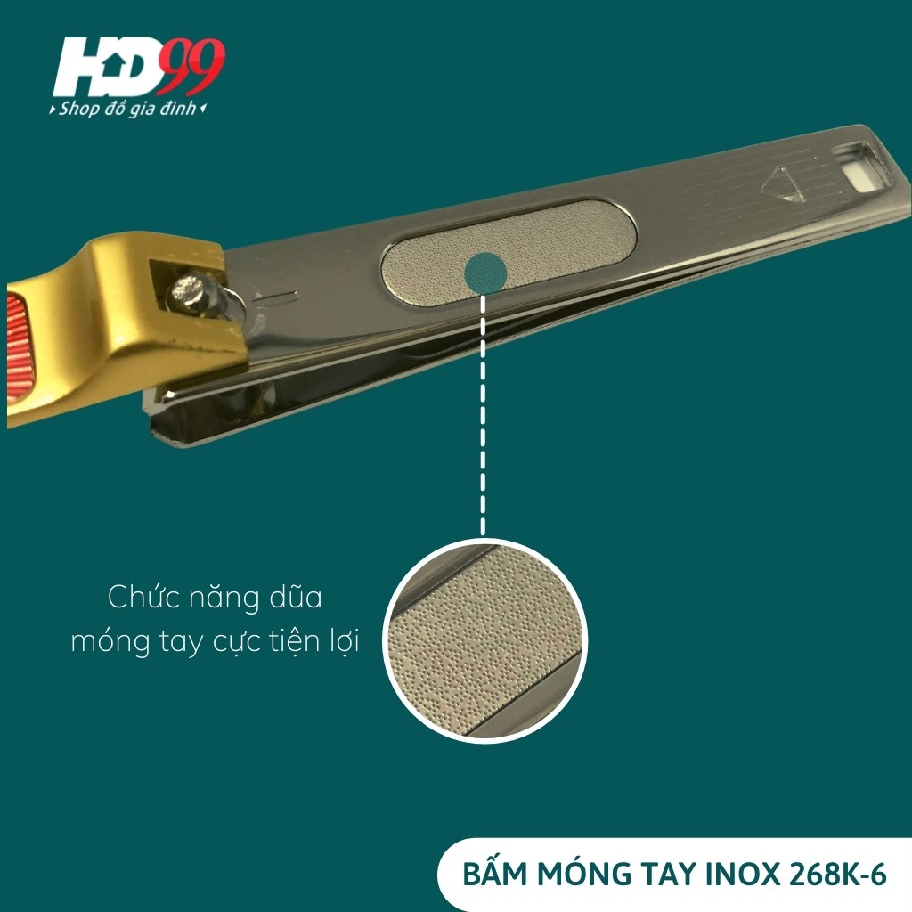 Bấm Móng Tay Móng Chân HD268K-6 Chất Lượng Cao Từ Thép Chuyên Dụng Kiểu Dáng Phù Hợp Bàn Tay người Việt Nam