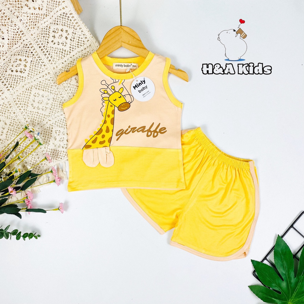 [Bé 20-32kg] Bộ Ba lỗ thun lạnh phối áo quần SIZE ĐẠI cho bé trai bé gái từ 20-32kg
