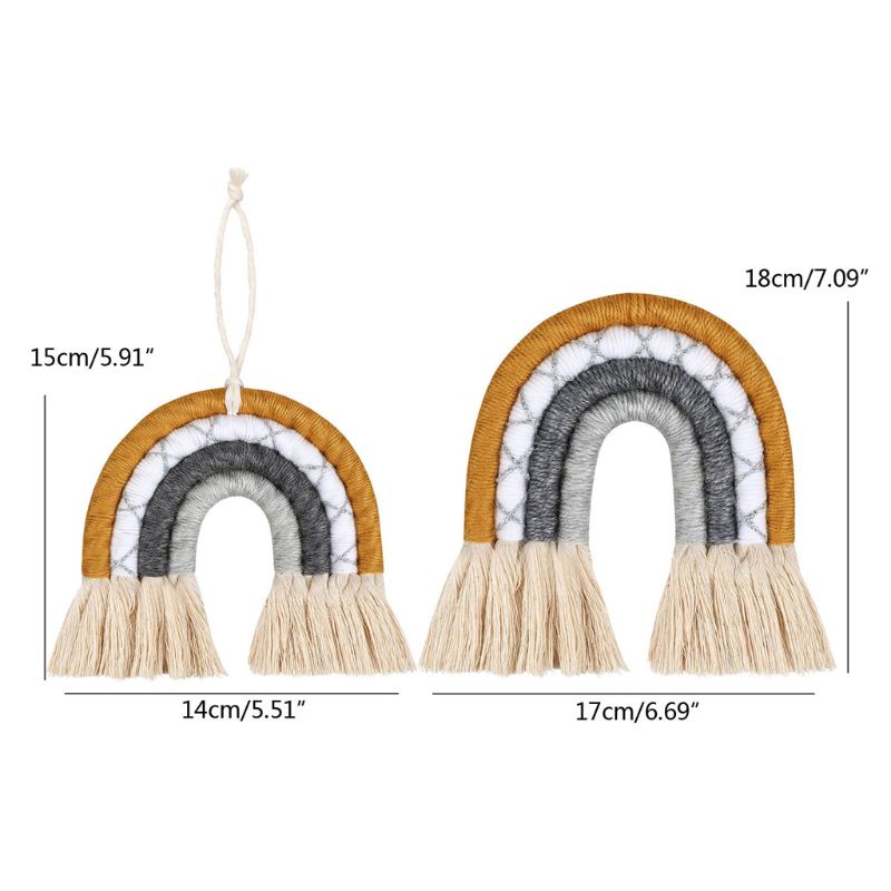 Phụ Kiện Cầu Vồng Đan Dây Treo Trang Trí Phòng Bé