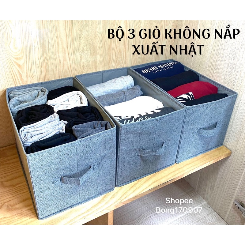 [Hàng VN] Bán lẻ 1 Hộp đựng quần áo không nắp 38x25xcao25cm