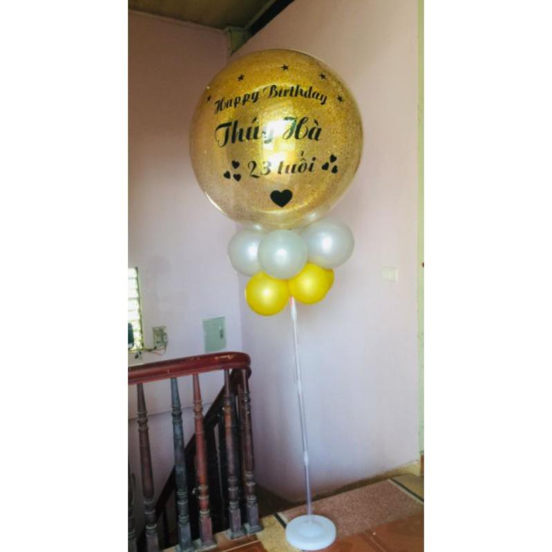 Bóng Jumbo nhũ kèm chữ decal theo yêu cầu