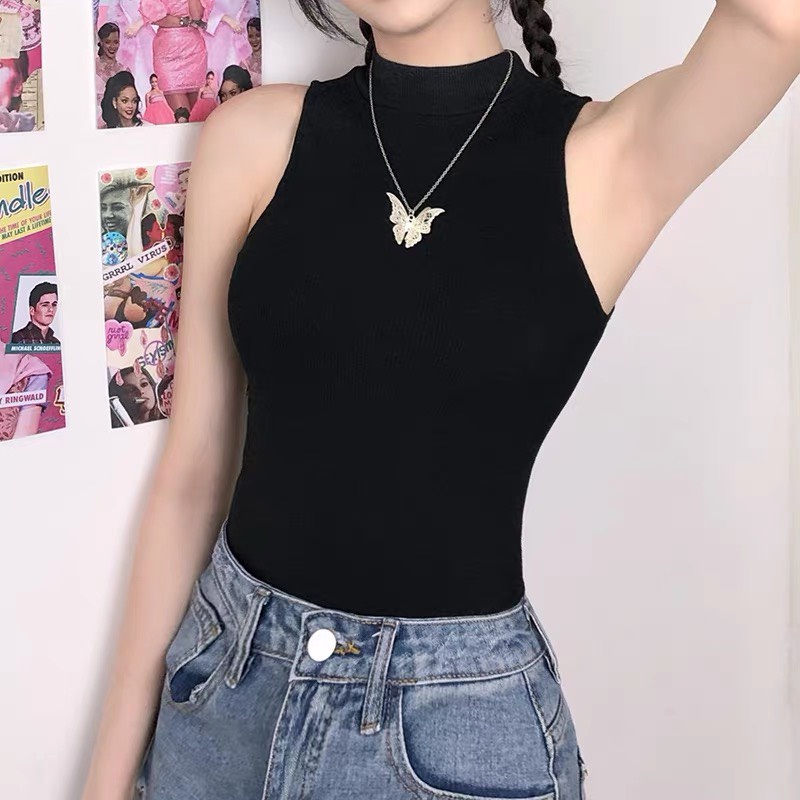 Bodysuit Sát Nách Cổ Cao 3p, Áo Liền Thân - Tharo Clothing - [AO48