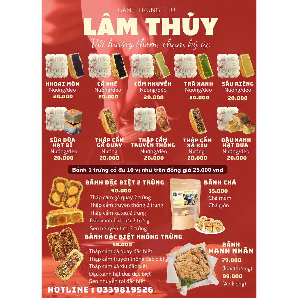 Bánh trung thu Lâm Thuỷ nhân Sen Nhuyễn 220g