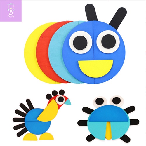 Bộ Tranh Ghép Hình- Xếp Hình Montessori Bằng Gỗ Hộp Sắt 36 Miếng♥️ĐỒ CHƠI GIÁO DỤC ♥️Kích thích sáng tạo