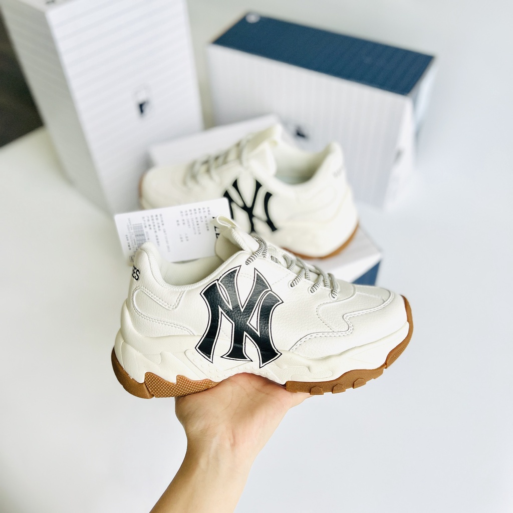[New] Giày Sneaker MLB NY Chunky Đế Nâu Thể Thao Full Box Chính Hãng
