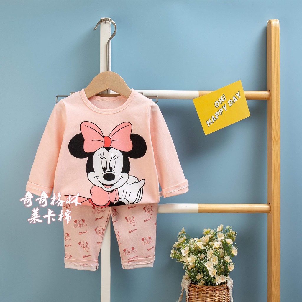 (QIQI 26-36kg)Đồ bộ bé gái quảng châu xuất hàn QIQI Quần áo trẻ em chất thun cotton cho bé gái từ 26-36kg (7-11 tuổi)