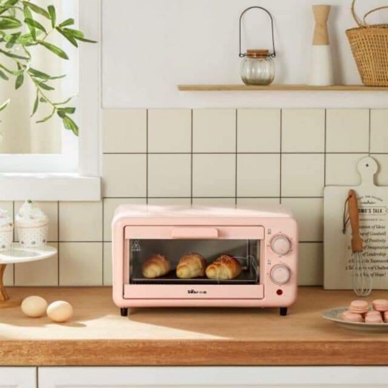 [Sẵn hàng] Lò nướng Bear hồng 11L