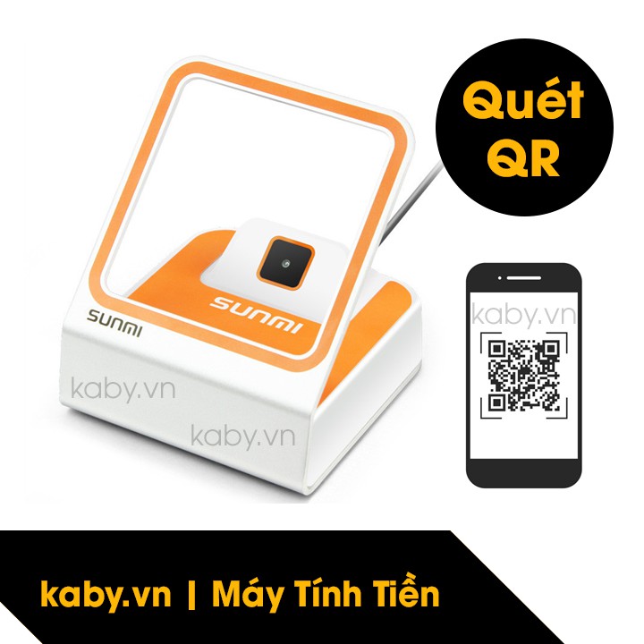 [Có Video] Máy Quét Mã Vạch Thanh Toán QR Code SUNMI BLINK NS010 Quét Màn Hình Điện Thoại