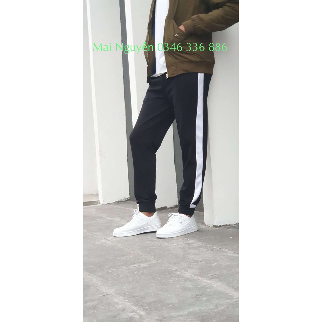 Quần Thể Thao Nam  Sọc Trắng Co Giãn Ống Bó Co dãn tốt, phù hợp với mặc dạo phố, thể dục thể thao | BigBuy360 - bigbuy360.vn