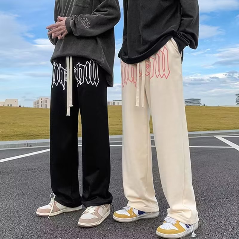 Quần Thể Thao Ống Rộng In Chữ Thời Trang Hàn Quốc Chất Lượng Cao Size M-3XL Cho Nam