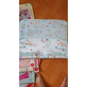 Chiếu Lụa Chống Thấm Cao Cấp, Chiếu Cao Su Điều Hòa 3D Xinh Yêu Cho Bé