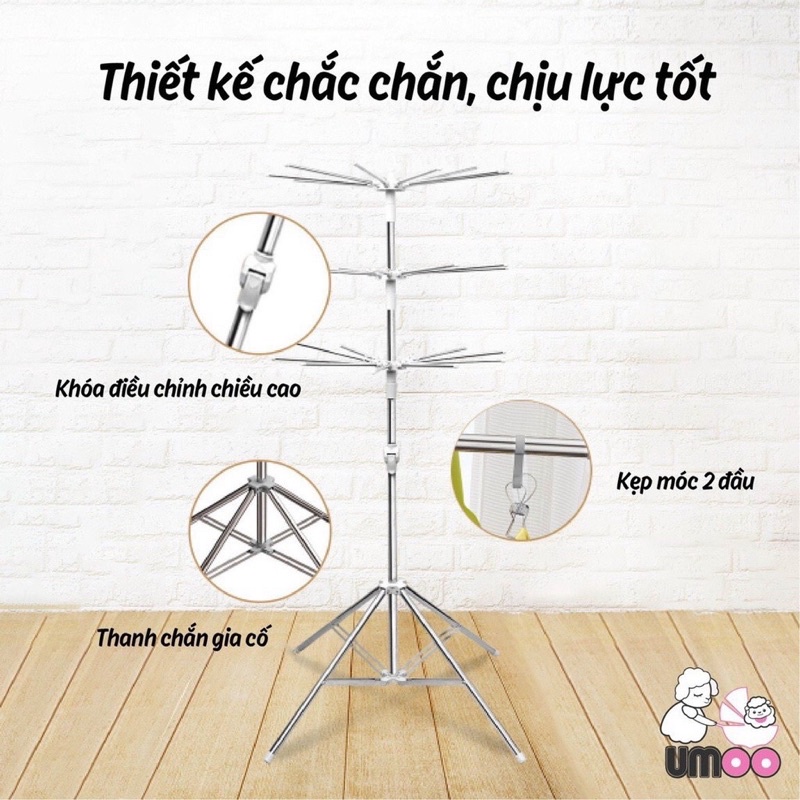 Umoo - Cây phơi/ Giá phơi quần áo đứng UM-09116