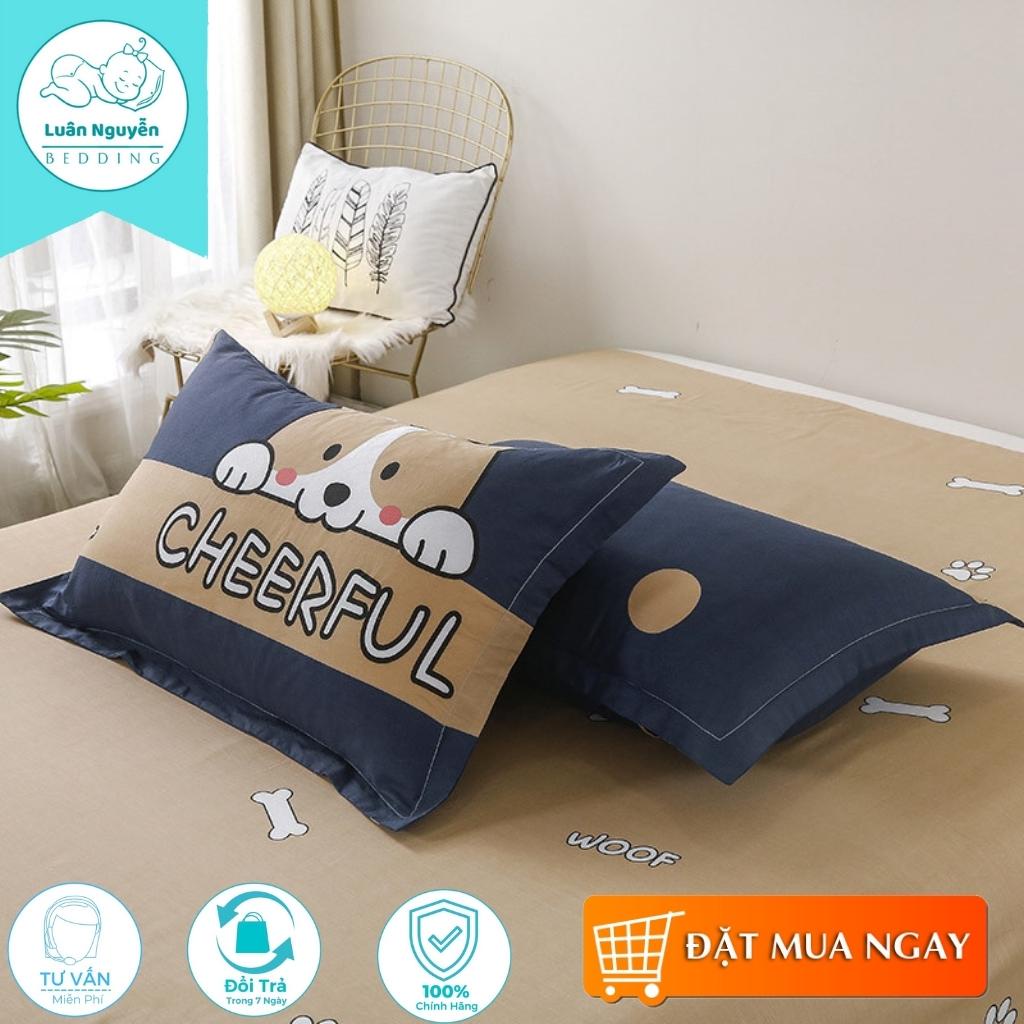 Vỏ gối cotton thoáng mát, vỏ gối đầu kích thước 45x65cm nhiều màu sắc khác nhau