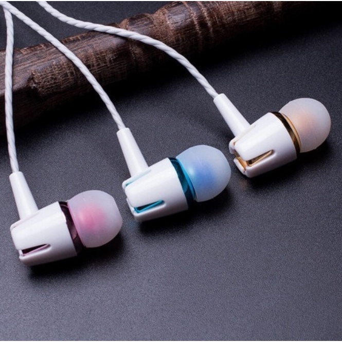 ✔COD Tai nghe nhét tai đầu 3.5mm âm thanh siêu trầm dành cho Android IOS Four colors available