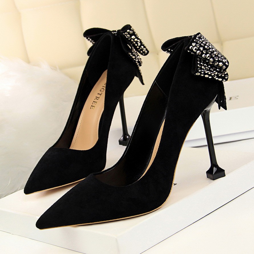 GIÀY CAO GÓT TRÊN 7P BIGTREE NƠ GÓT MẪU MỚI CHÍNH HÃNG 17175-8