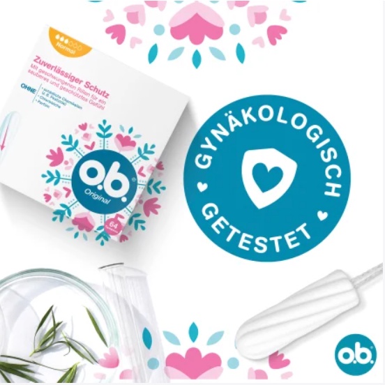Băng vệ sinh dạng ống tampon OB Original Normal 3 giọt siêu thấm 64 miếng - Hàng nội địa Đức có bill