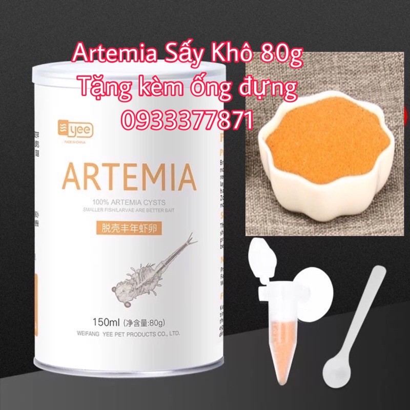 Artemia Sấy Khô 150ml - 80g (kèm ống đựng)