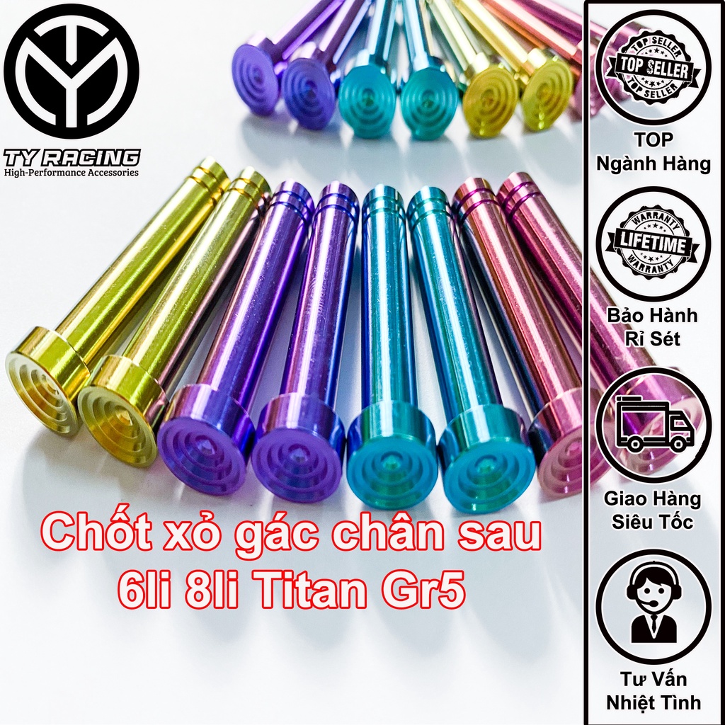 Ốc Titan Xỏ Gác Chân sau các dòng xe Chuẩn Gr5 Xịn - TY Racing