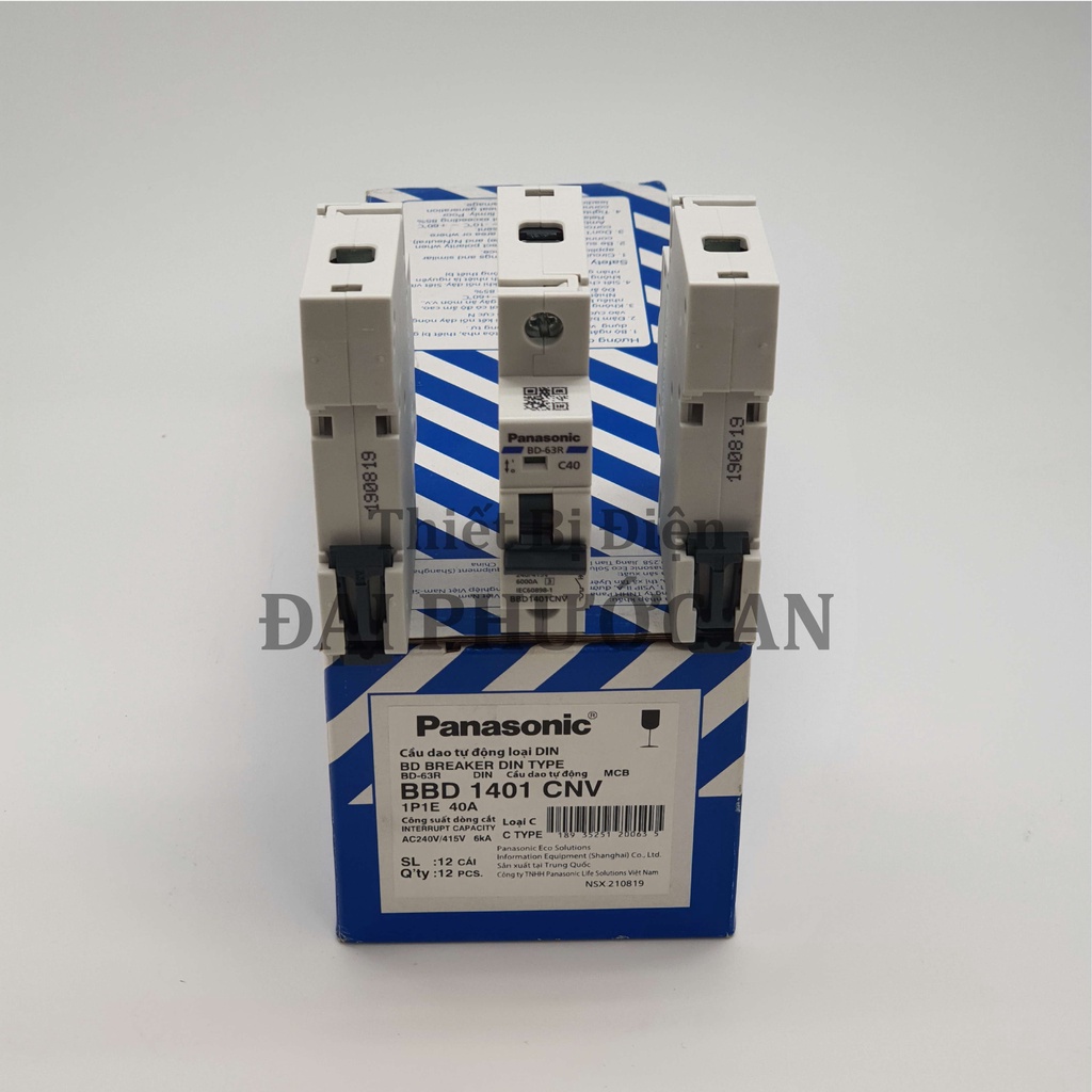 Aptomat  1P 10A16A, 20A, 25A, 32A, 40A, 50A, 63A , MCB Chống Cháy Chống Chập Điện PANASONIC