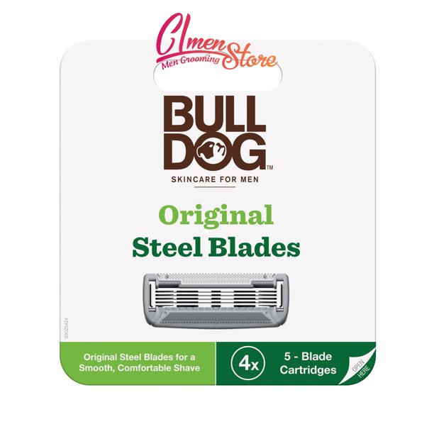 Lưỡi dao cạo râu Bulldog Original Steel Blades (4 bộ)