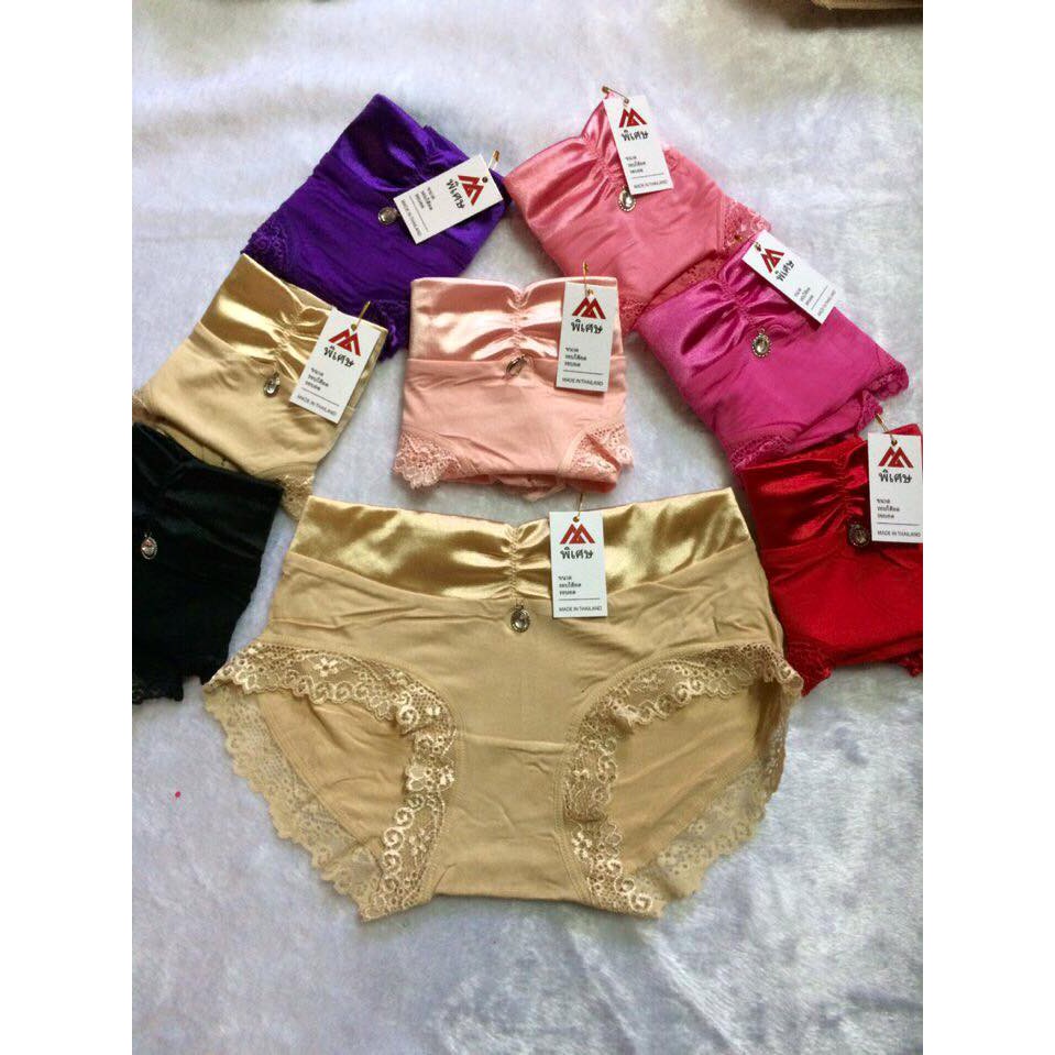 COMBO 10 QUẦN LÓT NỮ COTTON VIỀN REN CẠP LỤA [<55KG]