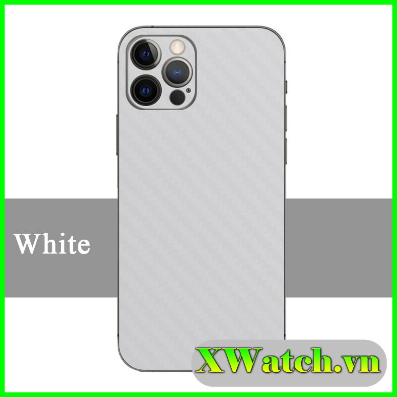 Miếng dán Carbon Màu mặt lưng iPhone 12 mini / 12 pro / 12 pro max iPhone X /Xs iPhone Xs max 11 Xr ...chống bám vân tay