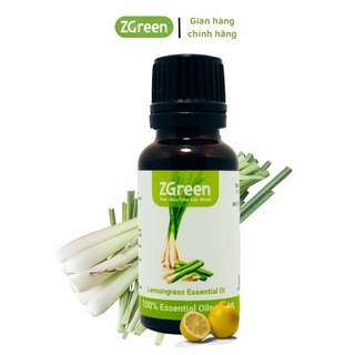Tinh dầu Sả Chanh ZGreen nguyên chất, Tinh dầu đuổi muỗi, khử mùi, tạo hương thơm 10 ml 20 ml