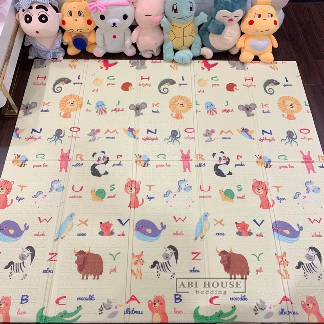 Thảm sốp trải sàn XPY thảm gấp gọn tiện lợi hoạ tiết siêu cute