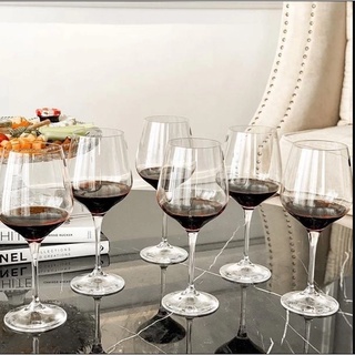 Set 6 ly rượu vang cao cấp bohemia rebecca, dung tích 350ml, bộ ly rượu vang thủy tinh trang trí bàn tiệc, nhập đức