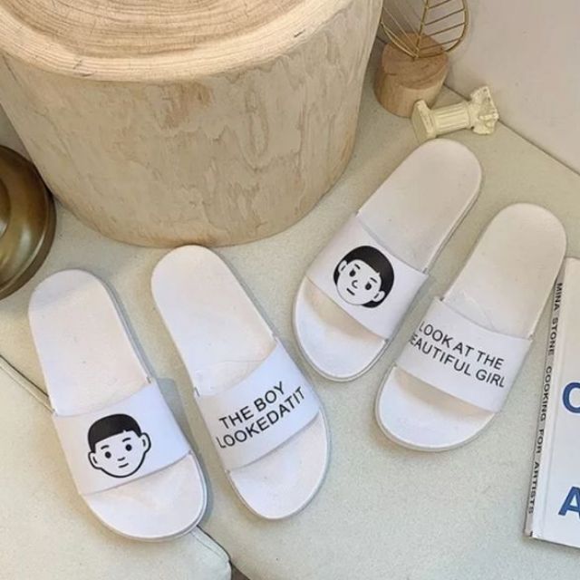 Dép Ulzzang Boy Girl giá rẻ siêu êm - size unisex (TĂNG 1 SIZE)