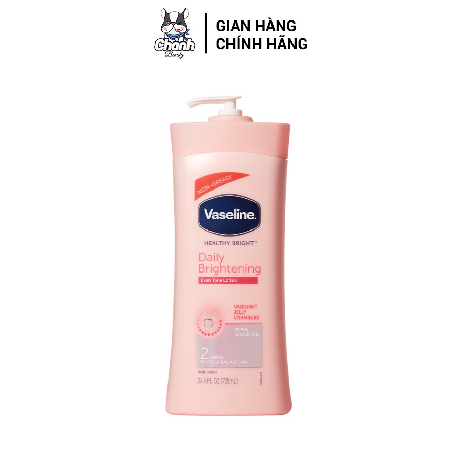 (BẢN MỚI) Dưỡng thể làm trắng Vaseline healthy Bright Vitamin B3 725ml | BigBuy360 - bigbuy360.vn