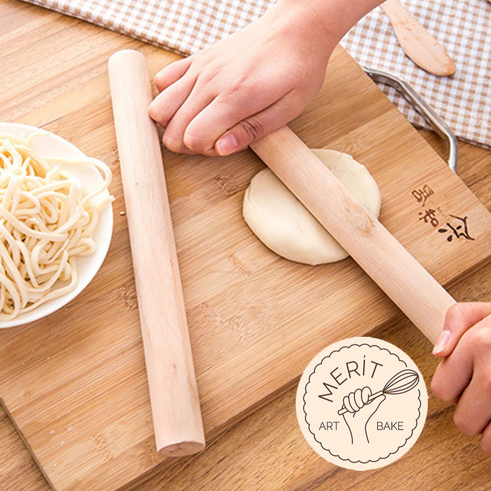 Cán lăn bột gỗ 28cm