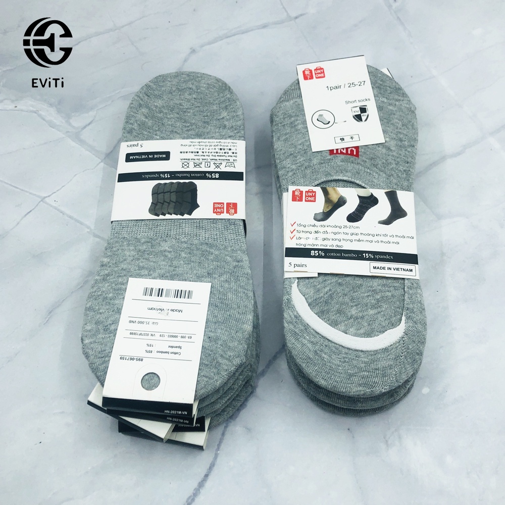 Tất/vớ UNI cổ ngắn -tất hài hàng chuẩn loại 1, kháng khuẩn - khử mùi - co giãn -  dành cho nam và nữ