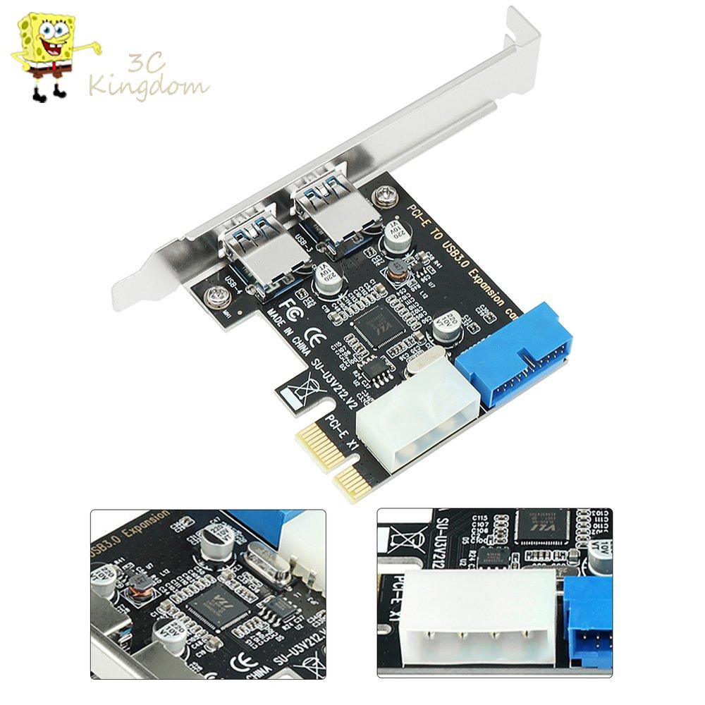 ☆Pro☆ PCI-E To USB 3.0 Expansion Card F2T2 20pin Desktop Computer Motherboard