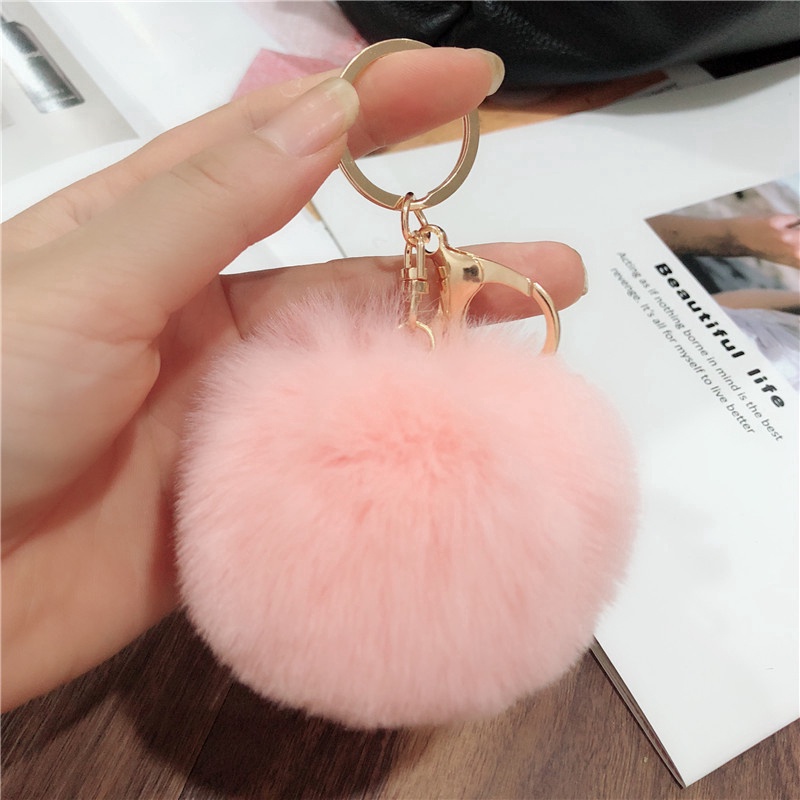 Móc khóa bông nhiều màu