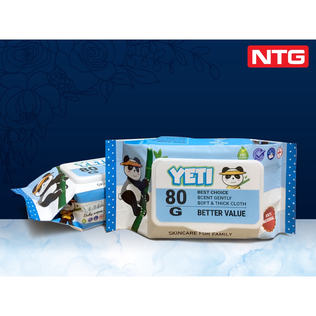 Combo 12 gói khăn ướt JETI XANH 80g, Tặng kèm Bút bi gel, Không mùi, Hàng xuất khẩu, Giá tiết kiệm