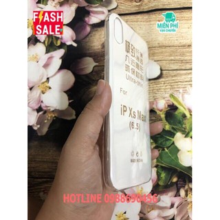Ốp Iphone xs max silicon dẻo trong