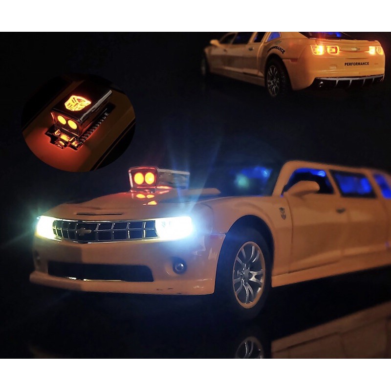 Mô hình Xe ô tô Limousine Camaro Bumblebee bằng hợp kim cao cấp