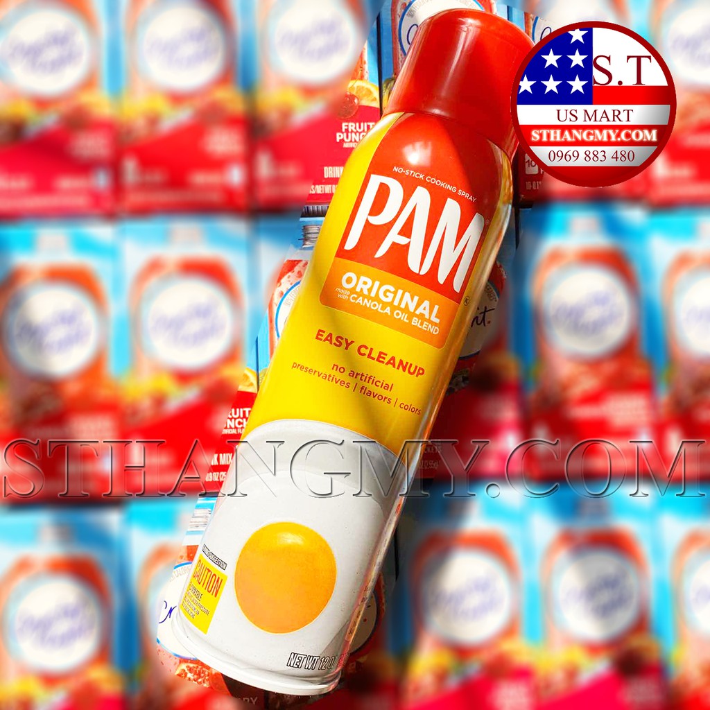 Dầu ăn dạng xịt PAM 12oz (1117 lần xịt) cho người ăn kiêng, Eat Clean, Gymer, Keto