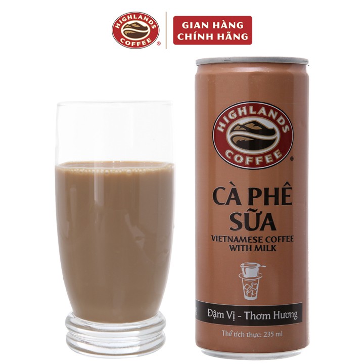 Lốc 6 lon cà phê sữa đá Highlands Coffee 235ml/lon | BigBuy360 - bigbuy360.vn
