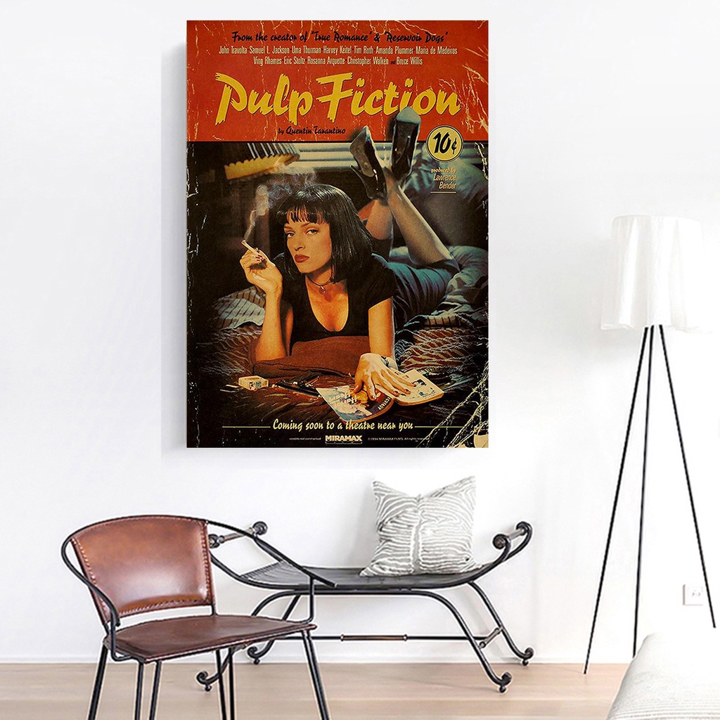 Poster Giấy Kraft Treo Tường Trang Trí In Hình Phim Cổ Điển