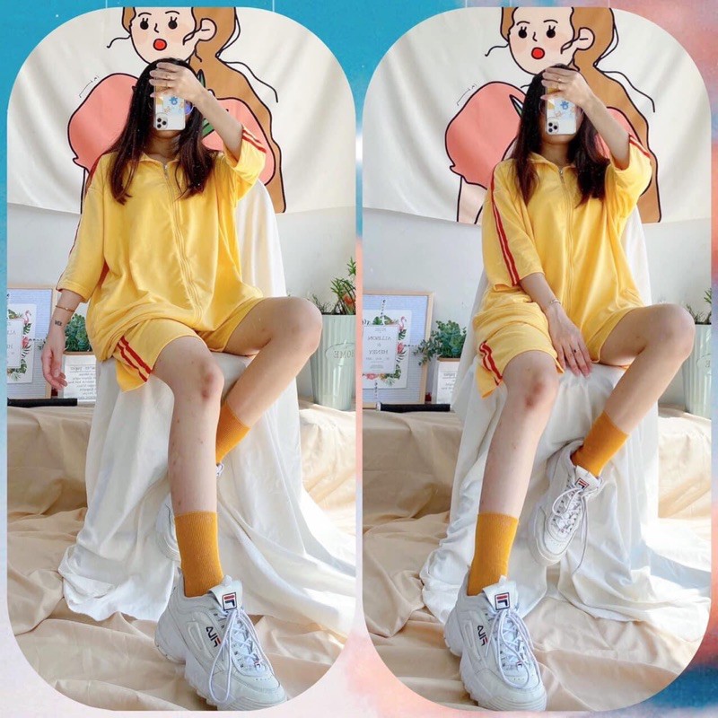 Set Thể Thao Line Dài-Ngắn Kèm Ảnh Thật