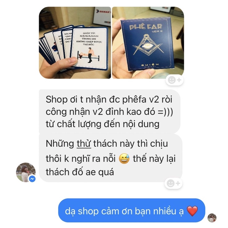 Bộ bài gây cười "Phê Far 2" - Drinking Game huệ nốc out chơi vui vẻ với bạn bè hội nhóm, cuộc nhậu thêm say bản nâng cấp