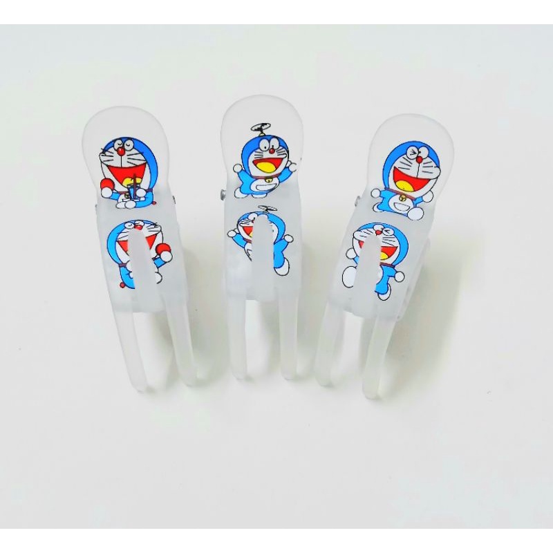 Kẹp tóc càng cua 3 răng Doraemon dễ thương